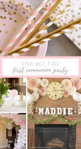 first communion party ideas pink