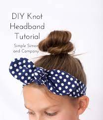 My hair is long and thick and sometimes just throwing on a headband is all i have time for. Diy Knot Headband Tutorial Simple Simon And Company