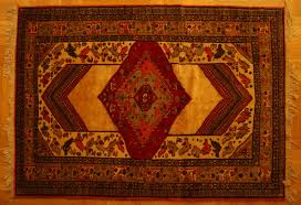 wool and silk persian carpet natural