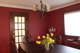 This red dining room going to be a majestic looking dining room at the end. Red Dining Room