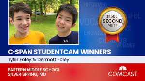 StudentCam on Twitter: "Congrats to Tyler & Dermott Foley from Eastern  Middle School in Silver Spring, MD who won 2nd Prize for their documentary  about COVID-19 school closings and its effect on