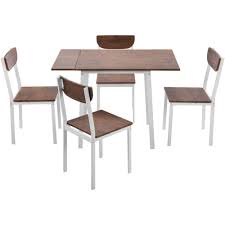 Find the dining room table and chair set that fits both your lifestyle and budget. 5 Piece Industrial Dining Table Set With Drop Leaf Dining Table And Chairs For Kitchen Home Furniture Dinette Set Buy Wooden And Metal Dining Table Sets 5 Piece Moden Dining Table Set Cheap Dining