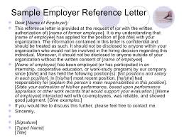 Writing A Reference Letter