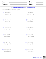 An inequality is a method used to express a comparison between two values of any form that are not equal to each other. Algebra 2 Worksheets Systems Of Equations And Inequalities Worksheets