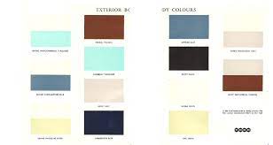 colour chart 1961 ford classic