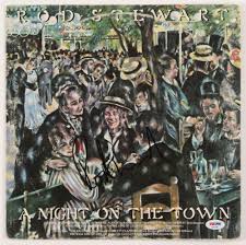 It is my understanding this was never available for sale to the public outside of his fan club. Rod Stewart Signed A Night On The Town Vinyl Record Album Cover Psa Hologram