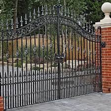 metal and wood gate cast iron main