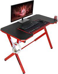 See more ideas about red aesthetic, red aesthetic grunge, red desk. Amazon Com Jjs 48 Home Office Gaming Computer Desk R Shaped Large Gamer Workstation Pc Table With Cup Holder Headphone Hook Free Mouse Pad Black Red Kitchen Dining