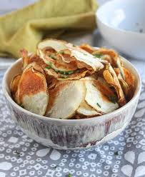 homemade healthy potato chips made in