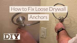 How to fix bathroom hardware (fixture) that has become loose from Drywall |  Home Improvement | DIY - YouTube