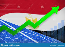 Egypt Solar Energy Power Rising Chart Arrow Up Green
