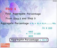 how to calculate aggregate percene