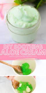 diy aloe sunburn cream with video