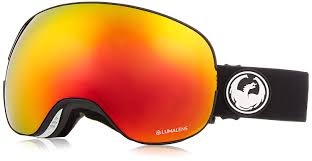 Dragon 28631 332 X2 Snow Goggles Black Lumalens Red Ion And