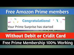 amazon prime for free without credit