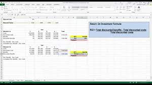 calculate roi and payback in excel 2016