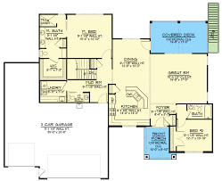 Split Bedroom Craftsman House Plan With
