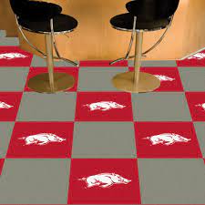 u of a razorbacks team carpet tiles