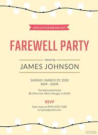 farewell invitation template in word