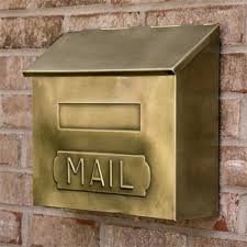 Wall Mount Brass Mailbox Antique Brass