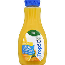 tropicana trop50 orange juice some pulp