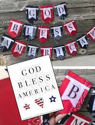 God Bless America Printable Banner Template 100 Directions