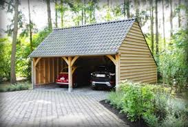 They may be built out of several woods, have complete walls, and have a range of styles and roof materials. Oak Framed Garages The Acorn Range Oak Designs Co