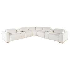 Galak Leather Power Reclining Sectional