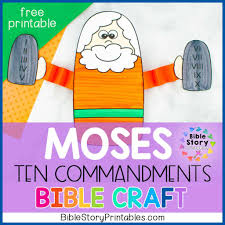 Then with a few folds and one straight cut, you fold it into a cute little minibook! Ten Commandments Bible Craft Bible Story Printables