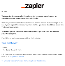 10 saas survey email exles template