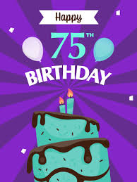 celebrate happy 75th birthday card