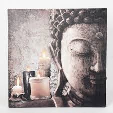 Luxenhome Zen Buddha And Candles