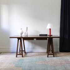 The desk is built of rubberwood solids and. John Stephens Js Edition Trestle Desk