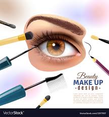 eye makeup blurred background poster