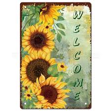 Creatcabin Sunflower Tin Sign