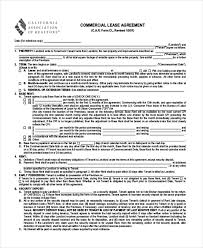 Sample Commercial Lease Agreement Form 9 Free Documents In Word Pdf