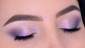 light purple soft glam eye look