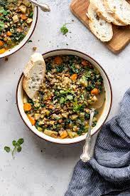 y green lentil vegetable soup