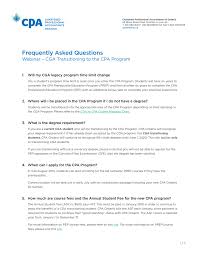Frequently Asked Questions Transitioning To The Cpa Program