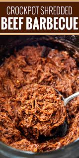 crockpot shredded beef barbecue the