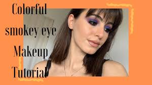 colourful smokey eye makeup tutorial
