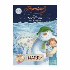 Snowman Advent Calendar In White Chocolate Personalised Advent