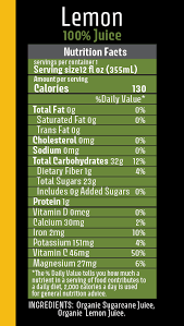 nutrition facts maria s sugarcane juice