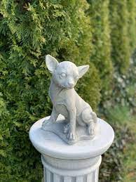 Garden Art With Chihuahua Puppy Statue