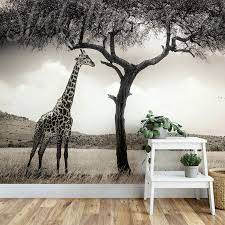 Giraffe Wall Art Mural Giraffe And