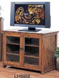 solid fir wood tv cabinet with 2 glass