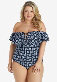 Flounce Swimsuit By Raisins Curve Plus Size One Piece