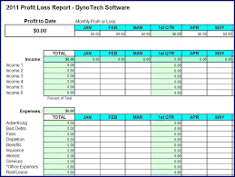 Sample Income Statement A Simple Profit And Loss Template For Small