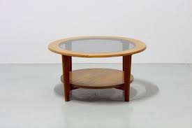 vintage danish round coffee table with