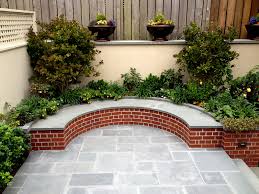 Blue Stone Patio Curved Bench